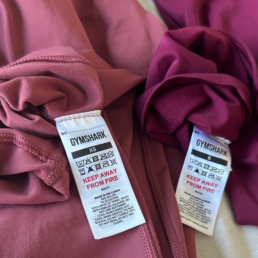 Gymshark Women’s Mix of Red & Burgundy Leggings and Tops - Picture 5 of 6